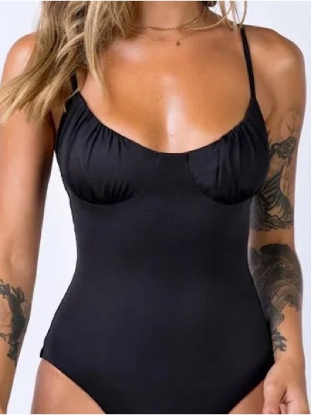 Princess Polly Black Levey Bodysuit